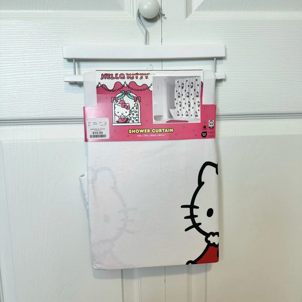 NWT Hello Kitty Christmas shower curtain